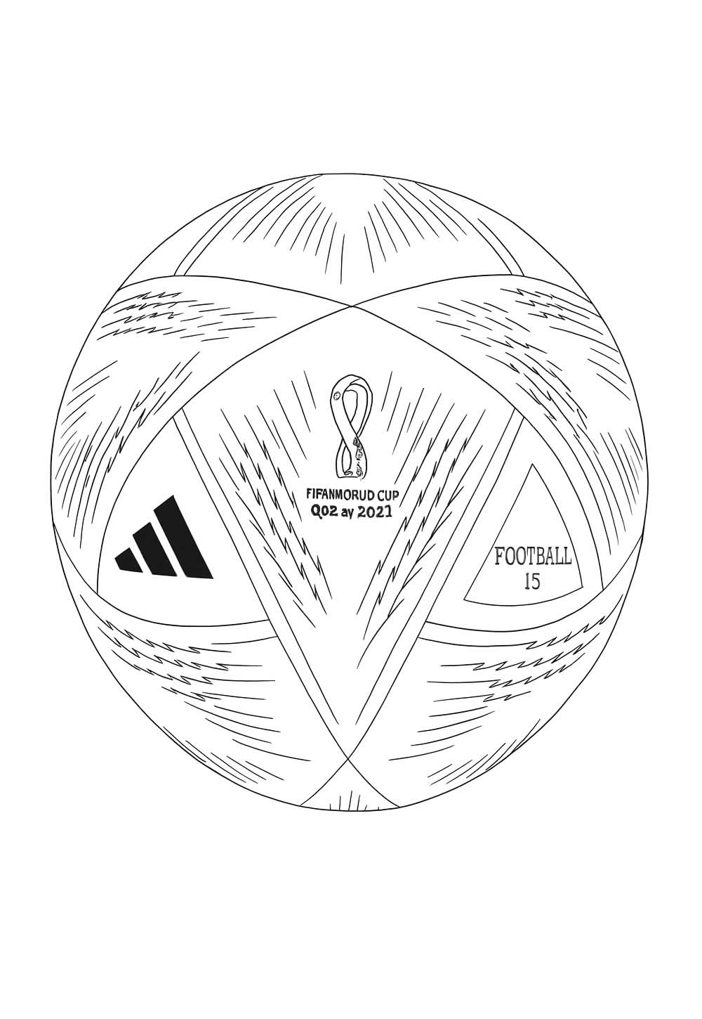 Desenho de Bola de Futebol - Copa do Mundo
