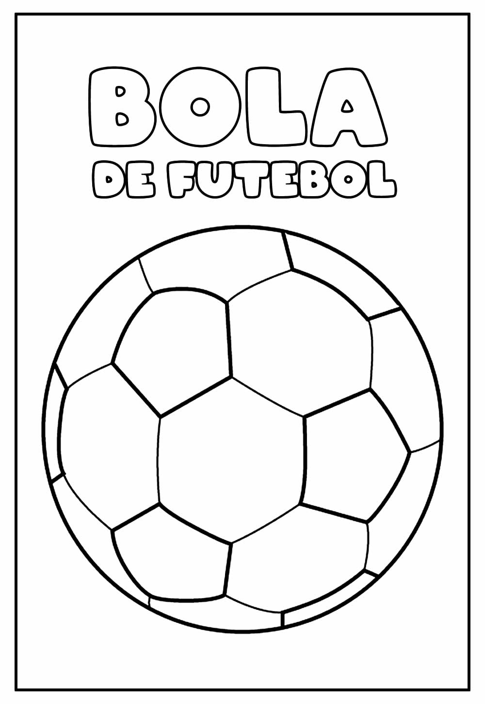 Desenho Educativo de Bola de Futebol para colorir