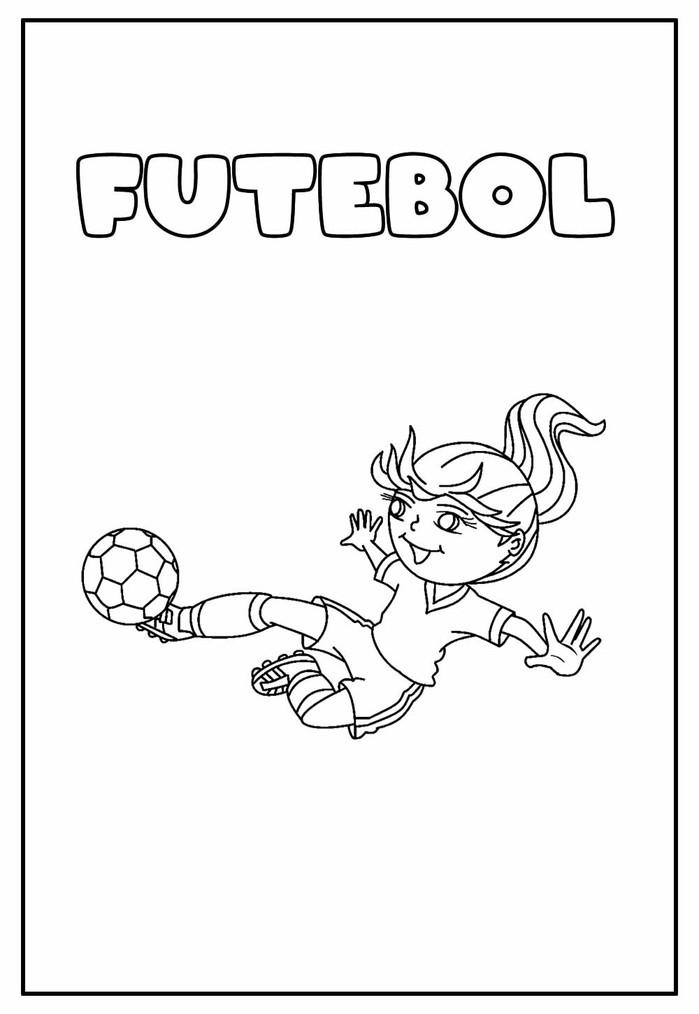 Desenho Educativo de Futebol para colorir