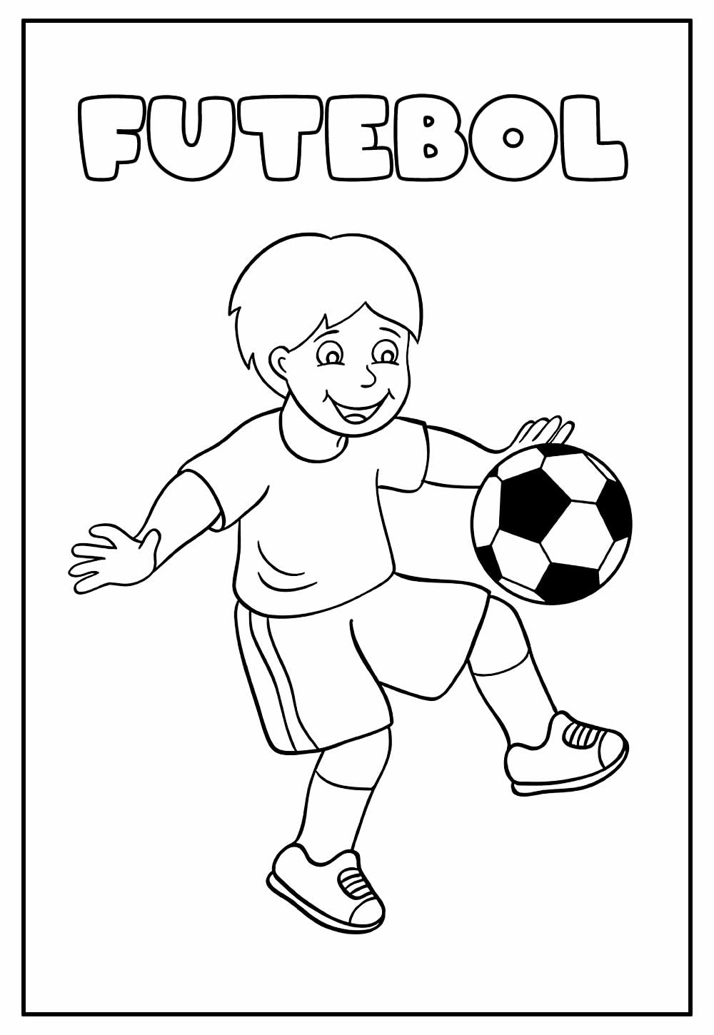 Desenho Educativo de Futebol para colorir