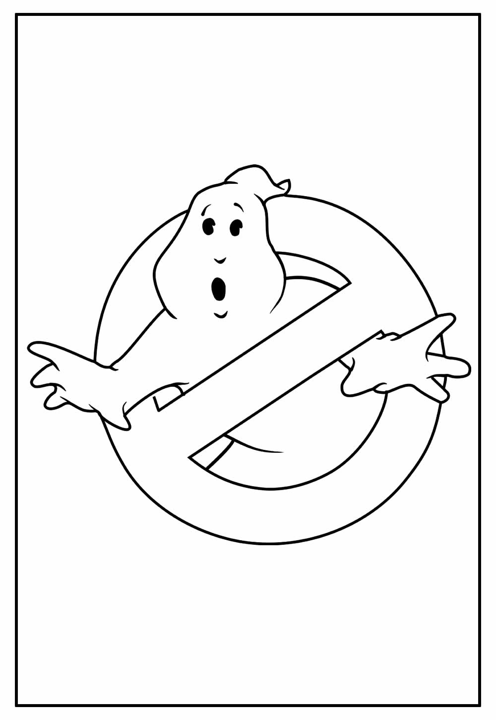 Desenho de Caça-Fantasmas para pintar