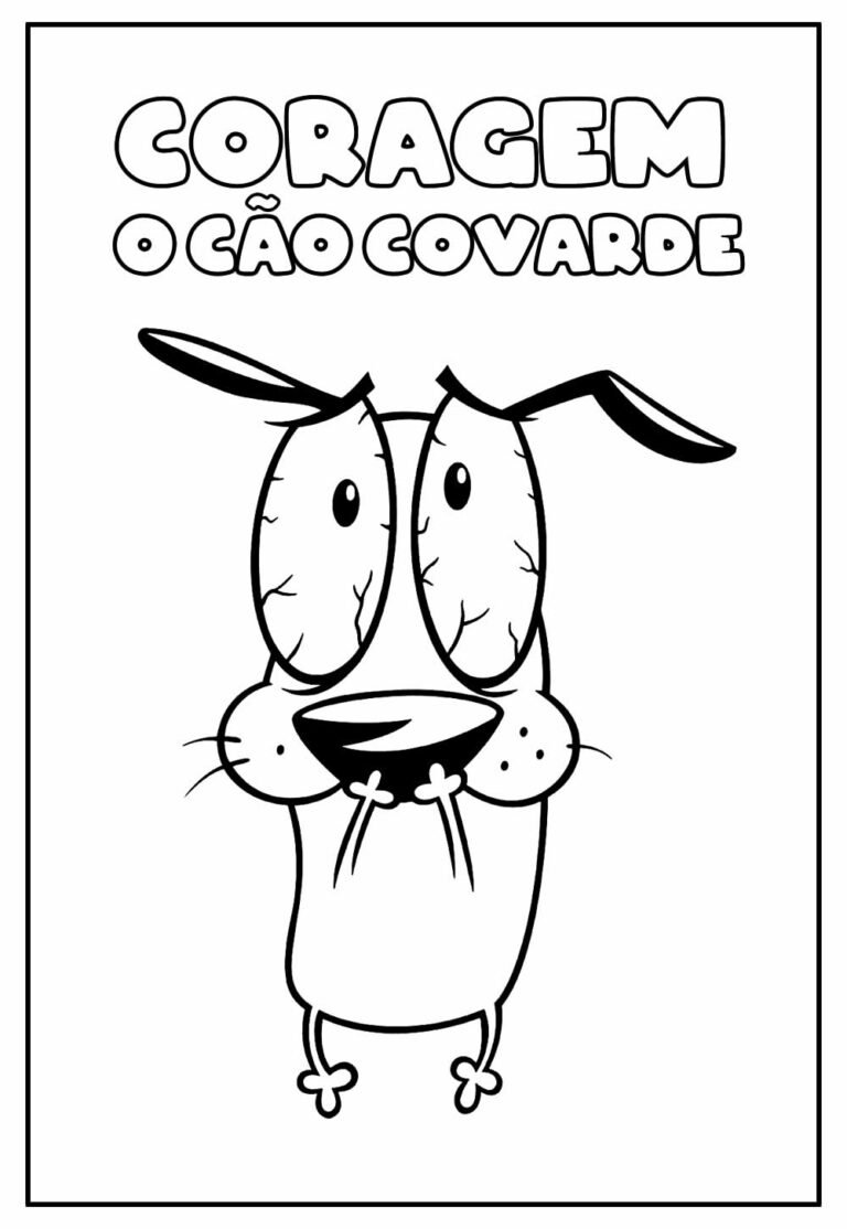 Desenhos de Coragem, o Cão Covarde para colorir - Bora Colorir