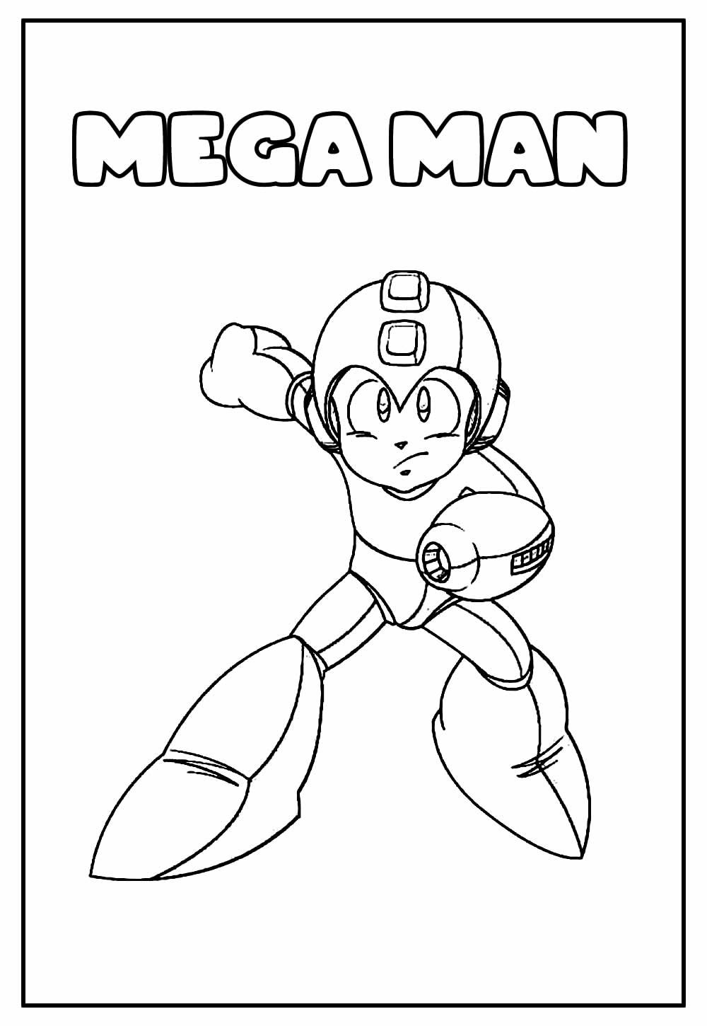 Desenho Educativo do Mega Man para colorir