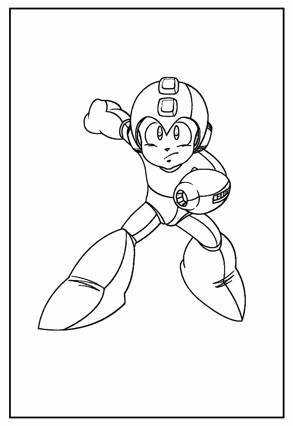 Desenho do Mega Man para pintar