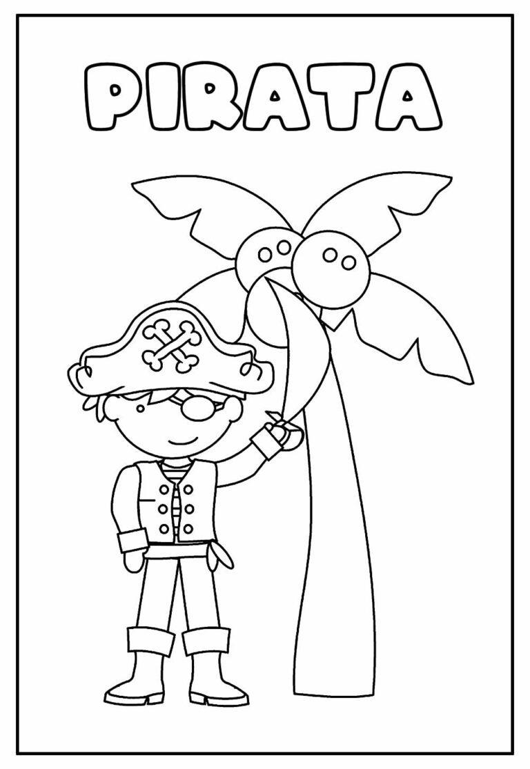 Desenhos de Pirata para colorir - Bora Colorir