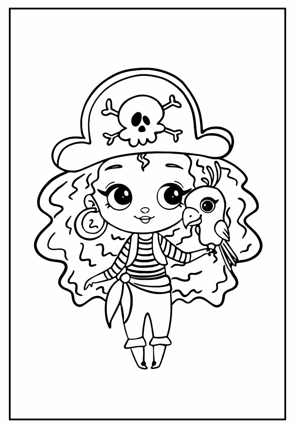 Desenho de Piratinha para colorir