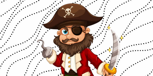 Desenhos de Pirata para pintar