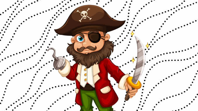 Desenhos de Pirata para colorir