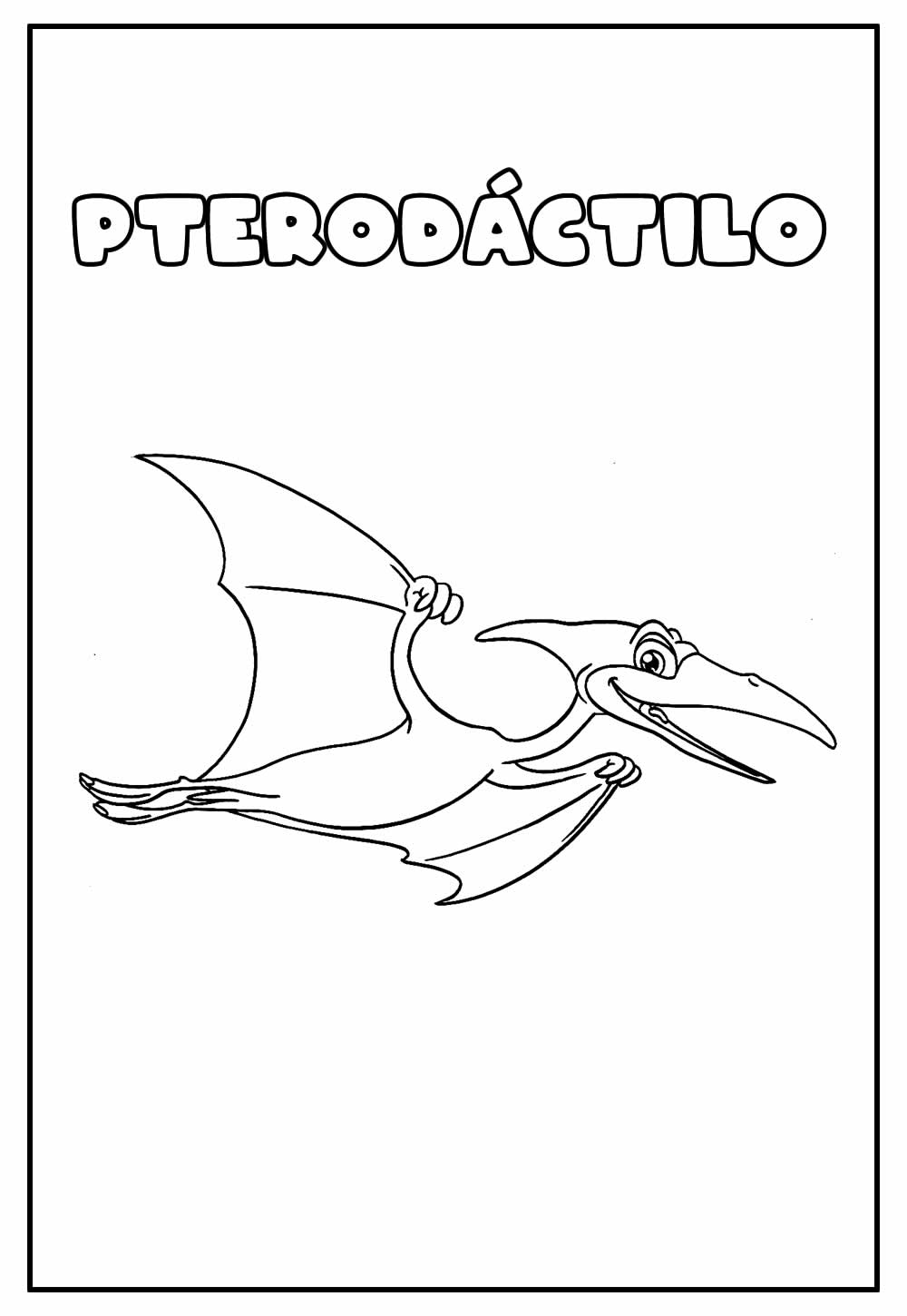 Desenho de Pterodáctilo para Colorir - Colorir.com