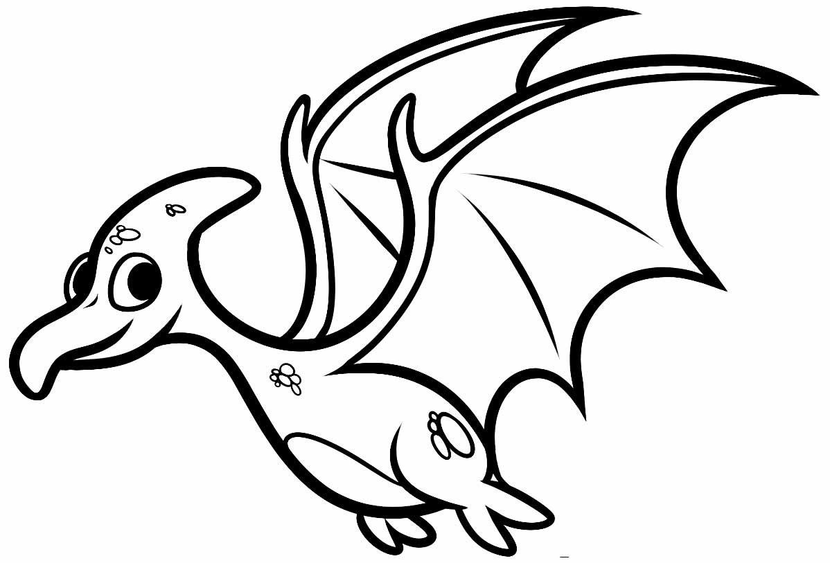 Desenhos de Pterodáctilo para colorir - Bora Colorir