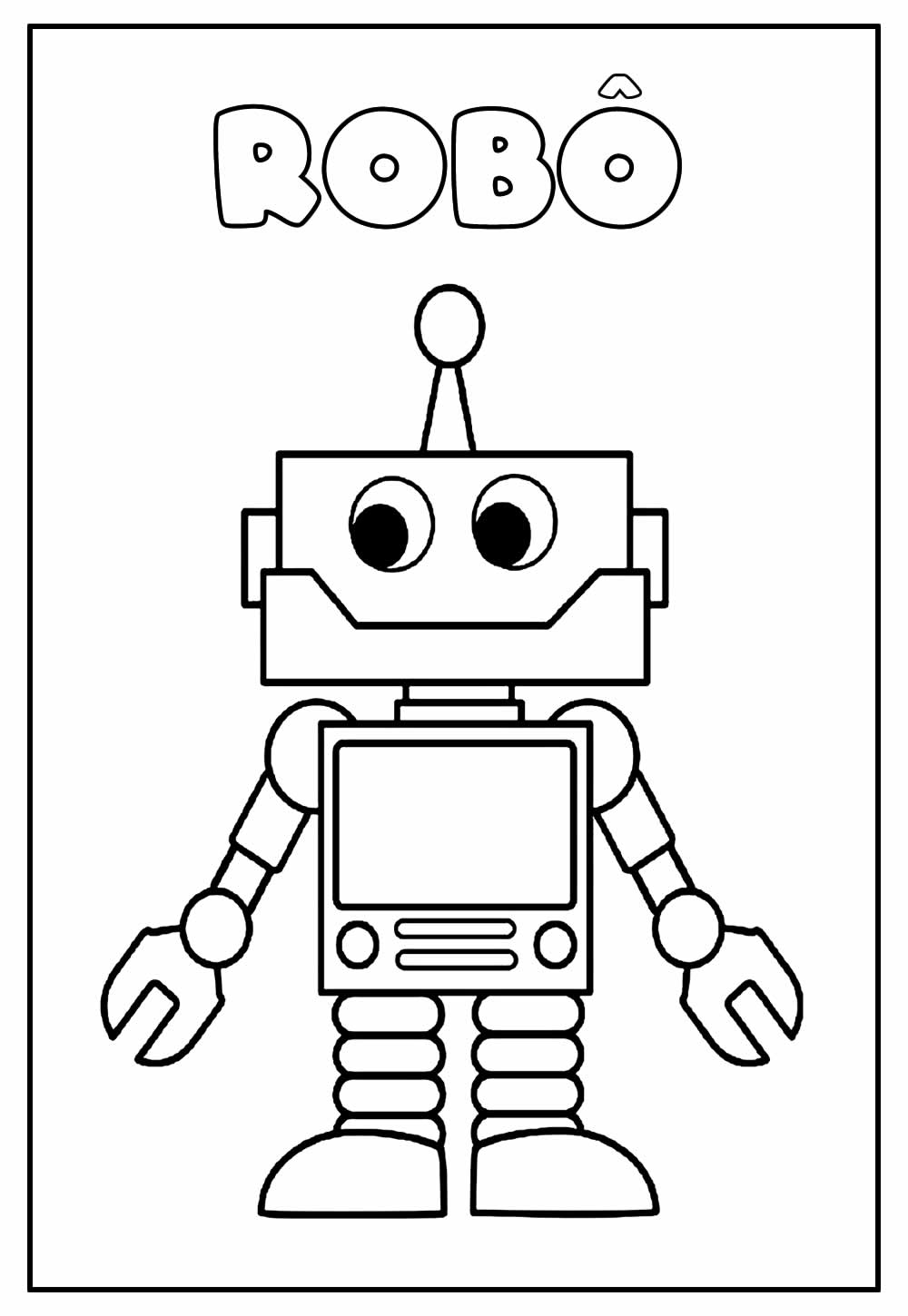 Desenho Educativo de Robô para colorir
