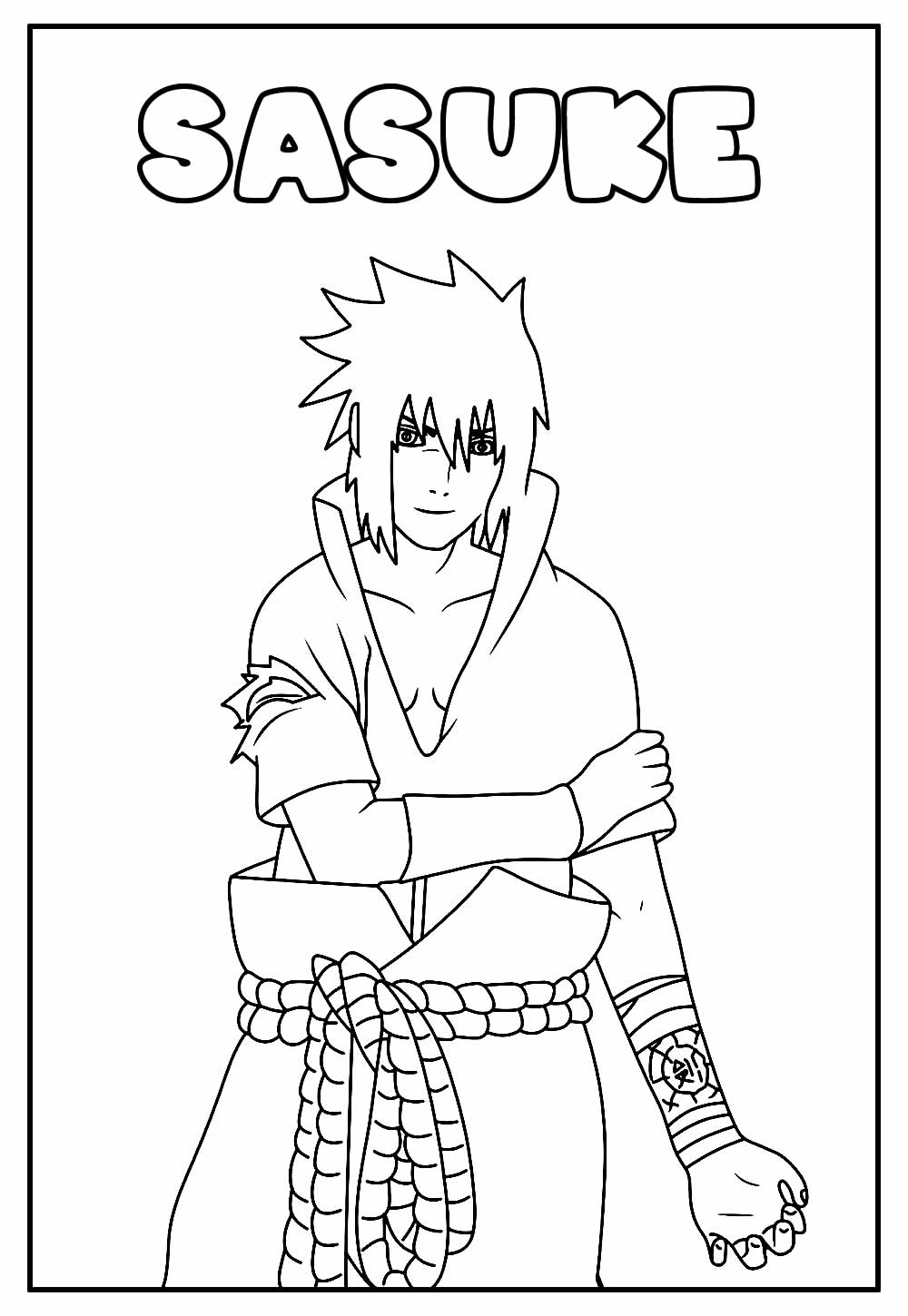 Desenhos de Sasuke para colorir