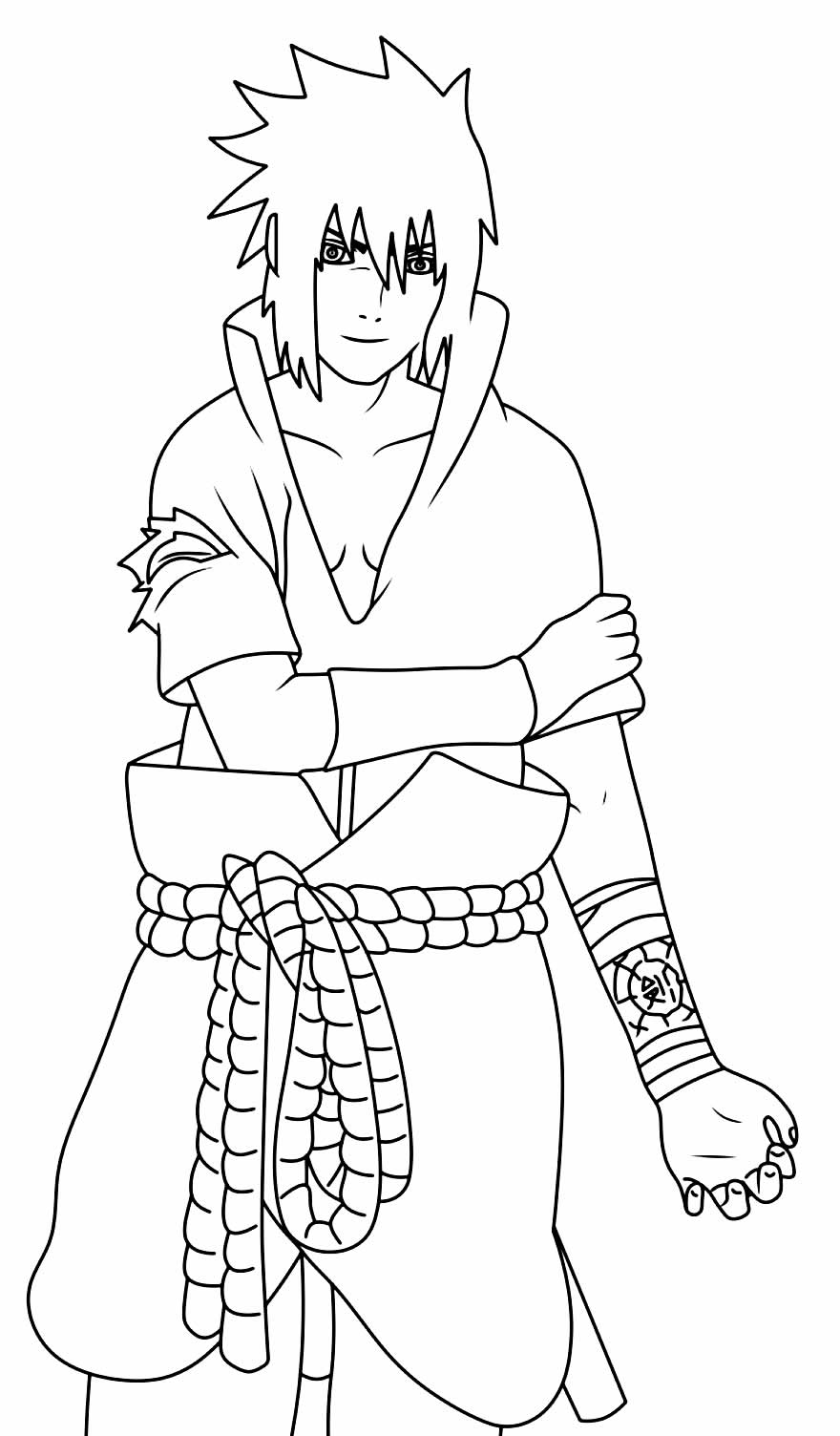 sasuke 2 para colorir