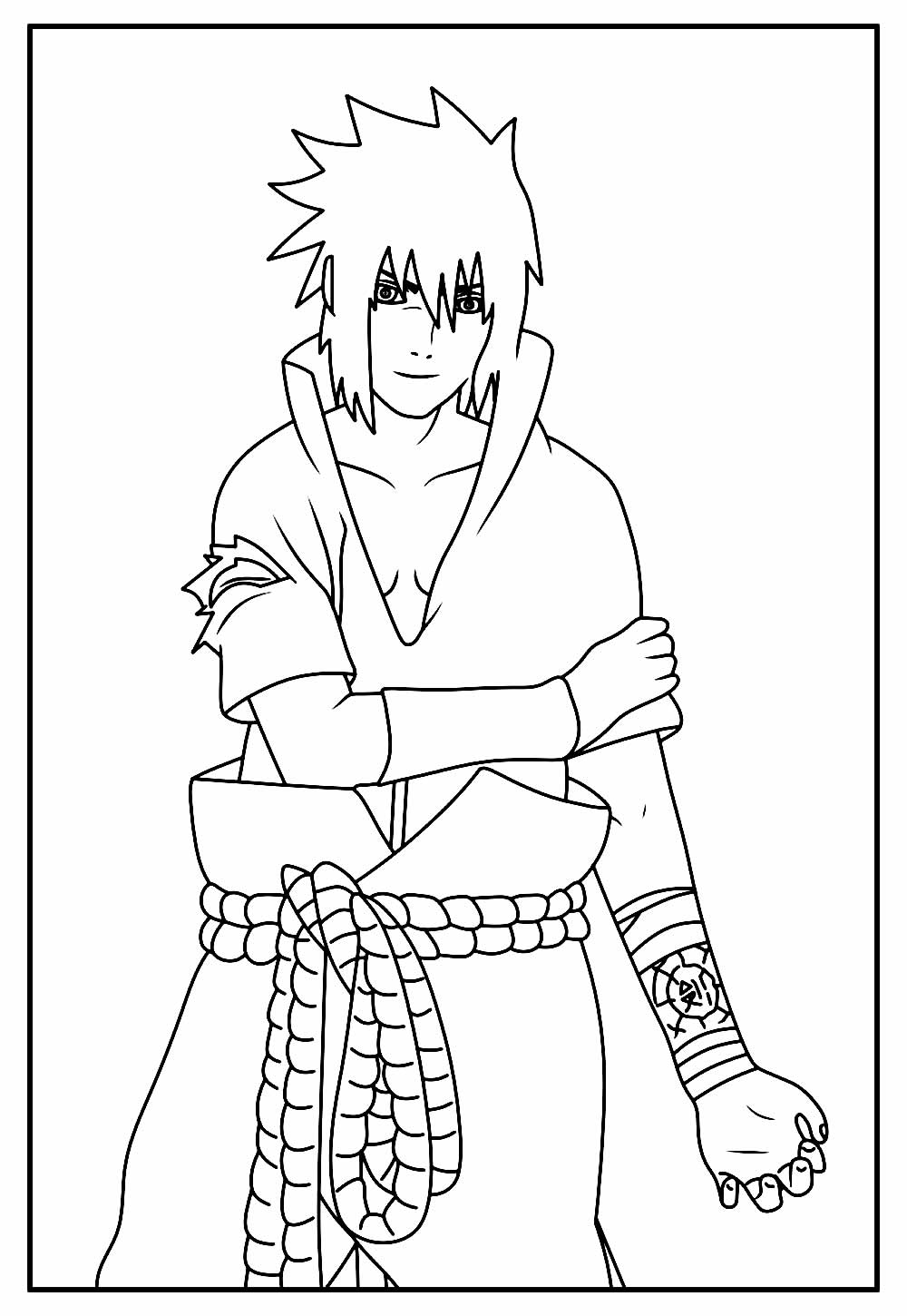 Sasuke para Colorir e Imprimir - Muito Fácil - Colorir e Pintar