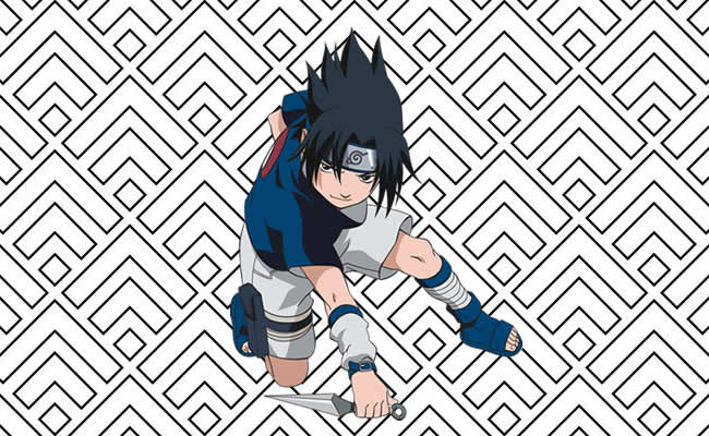 sasuke 2 para colorir