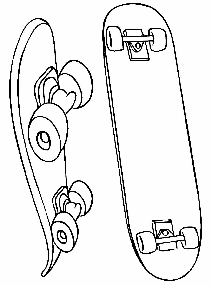 Desenhos de Skate para colorir e pintar - Pinte Online