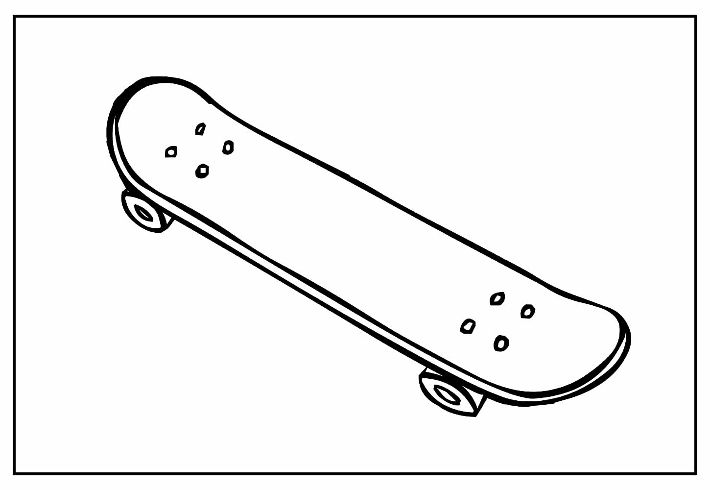 Desenho de Skate para colorir