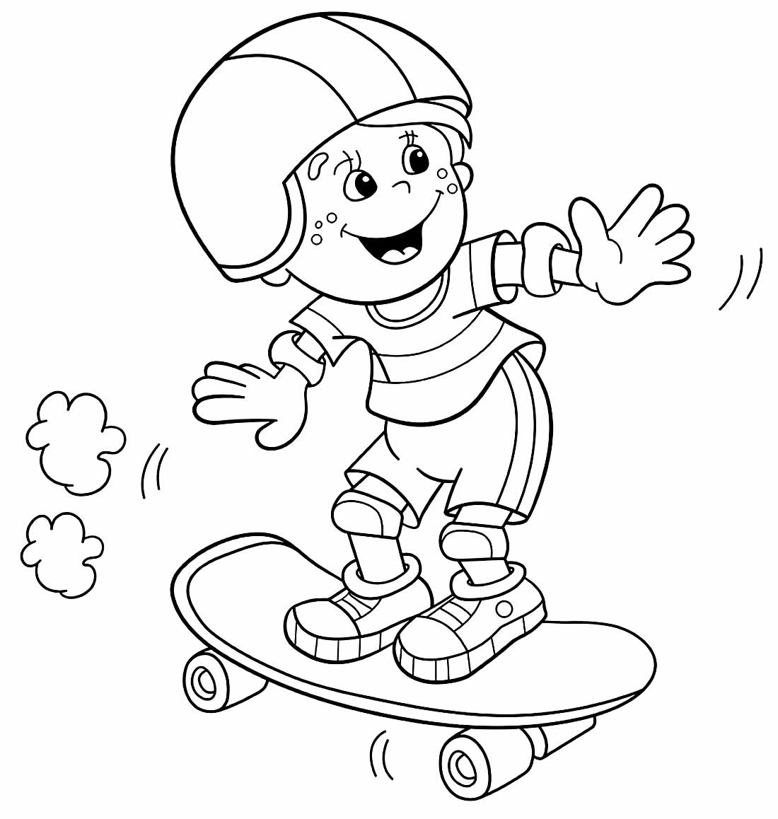 Desenho de Skate para colorir