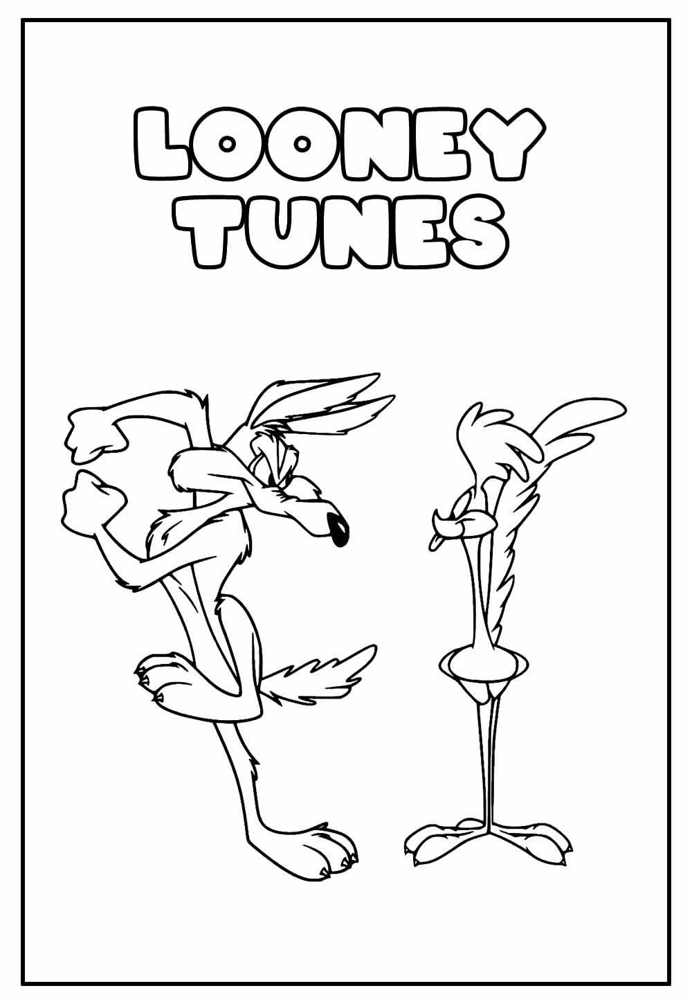 Desenho Educativo de Looney Tunes para colorir