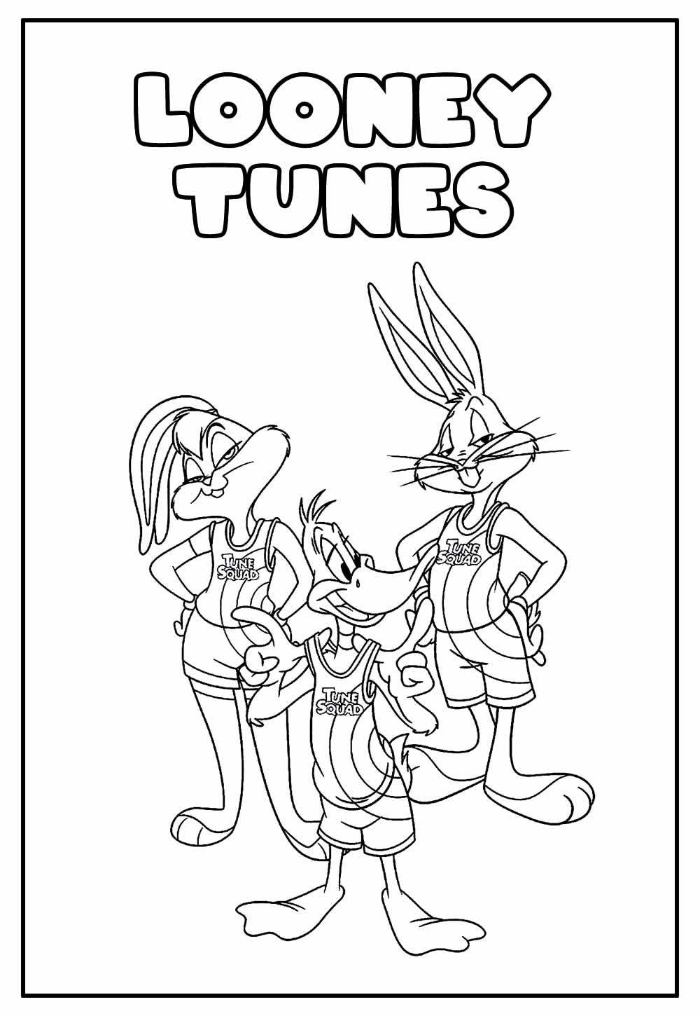 Desenho Educativo para pintar de Looney Tunes