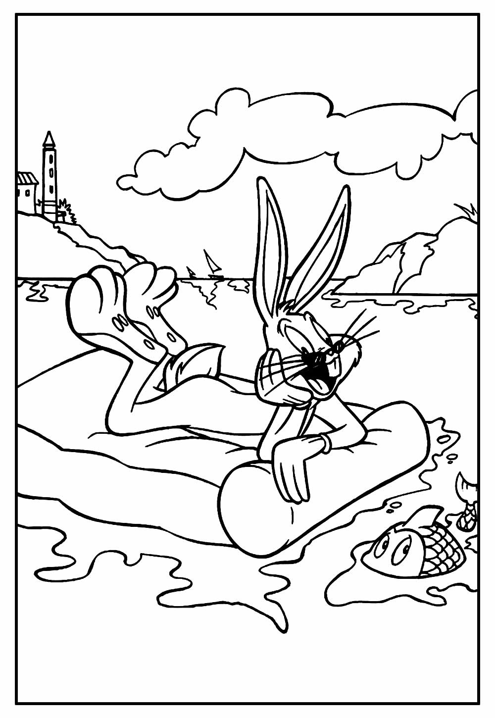 Desenho Looney Tunes para colorir