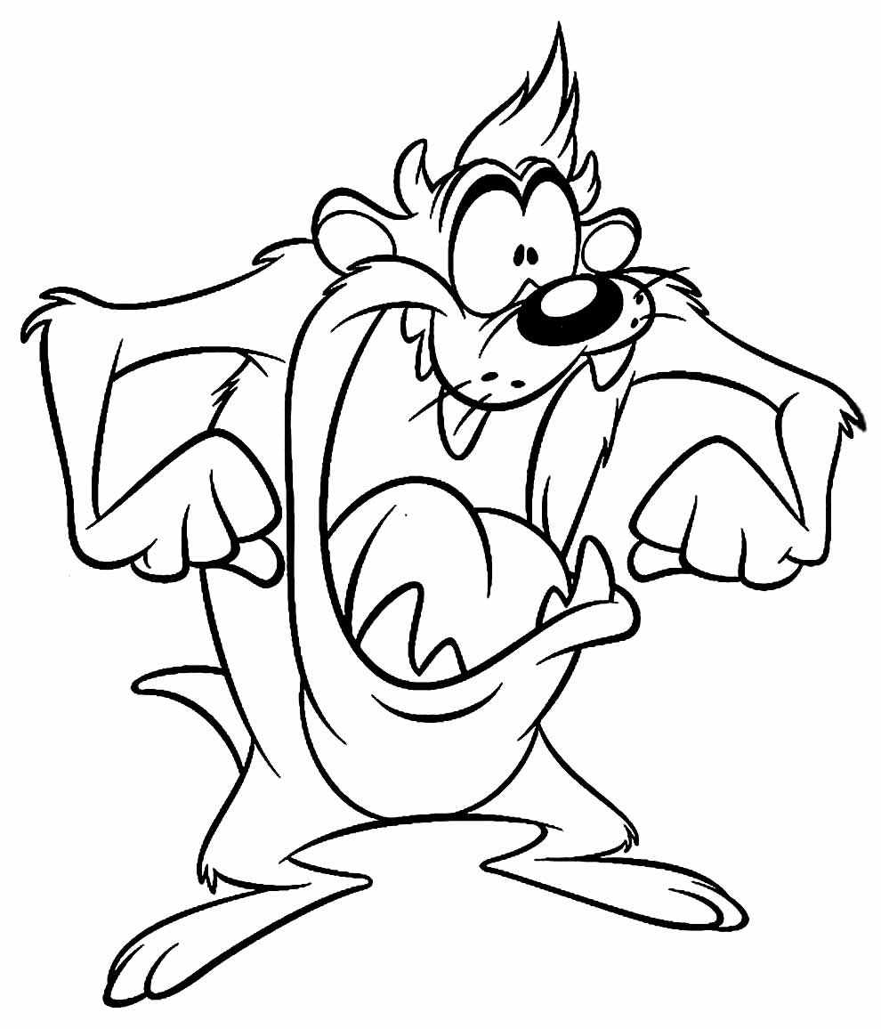 Desenho para colorir Looney Tunes - Taz-Mania