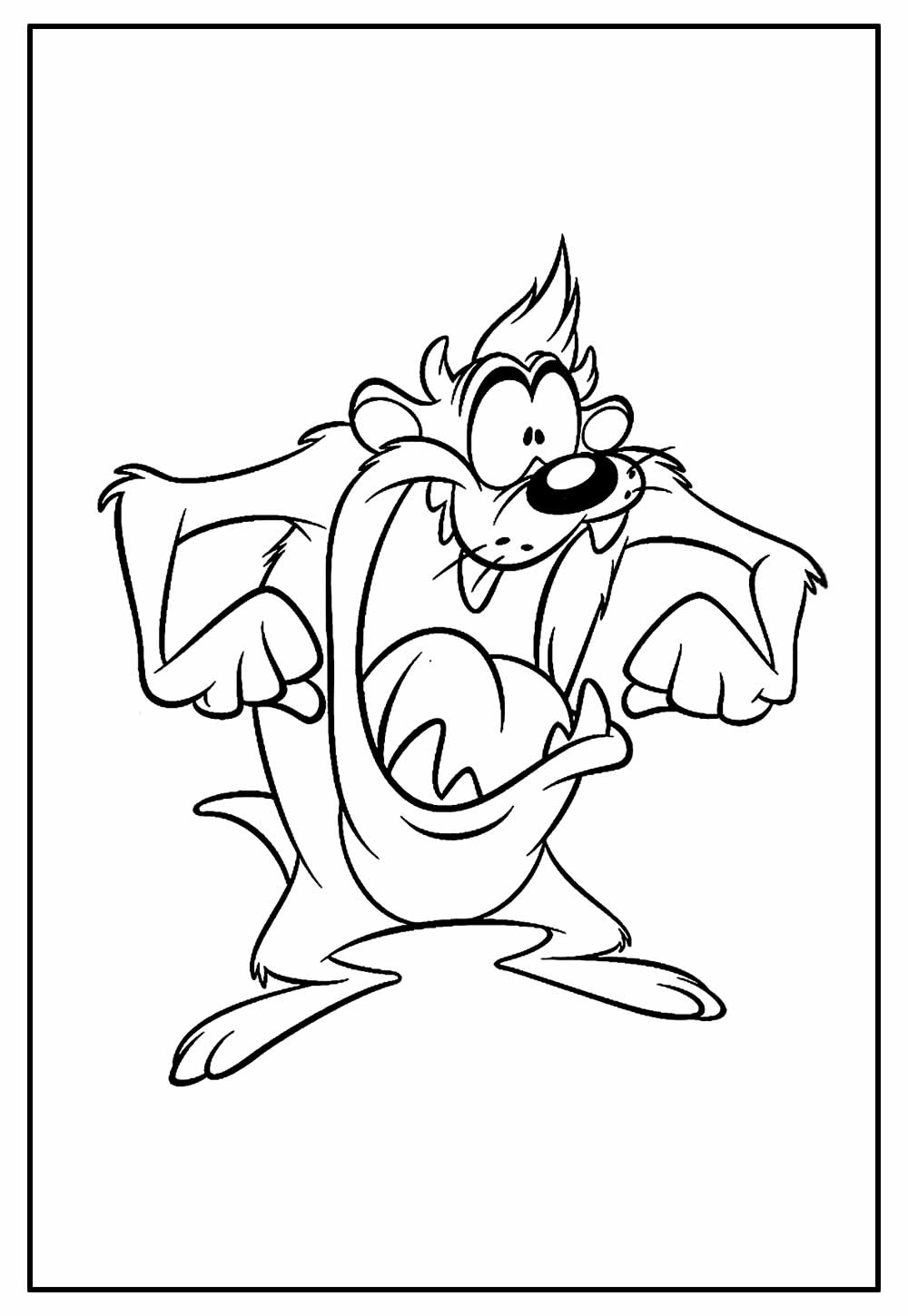 Desenho para colorir do Taz-Mania