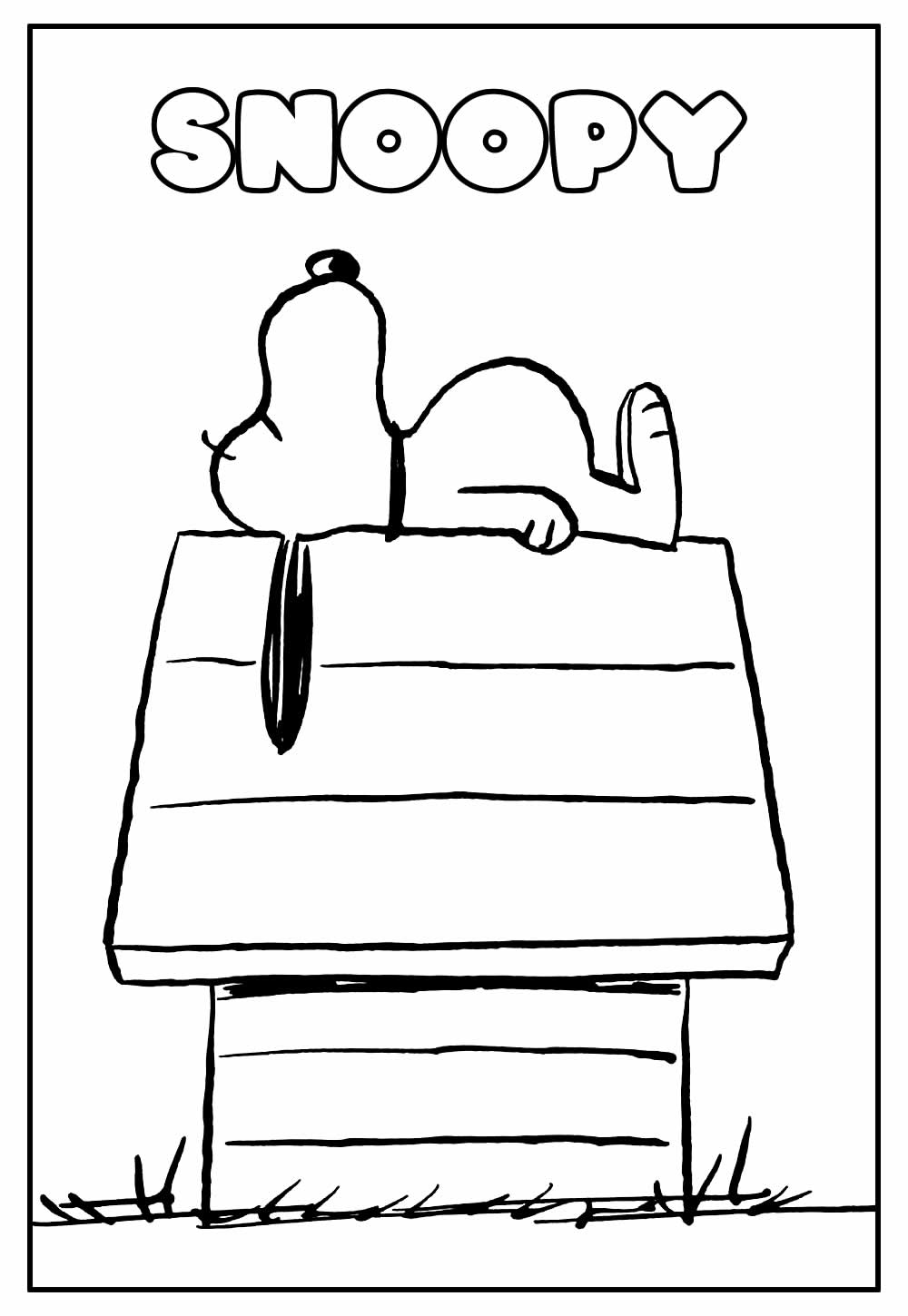 Desenhos para pintar de Snoopy