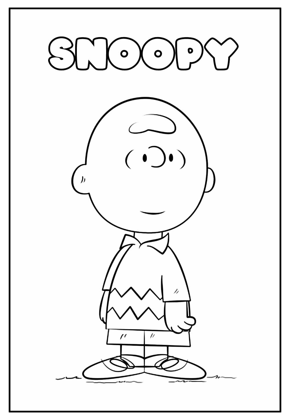 Desenho Educativo de Snoopy para colorir