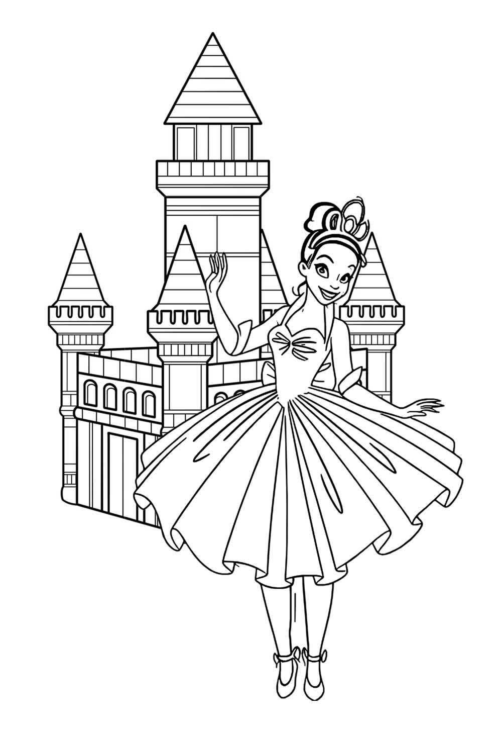 Desenho da TIana para colorir