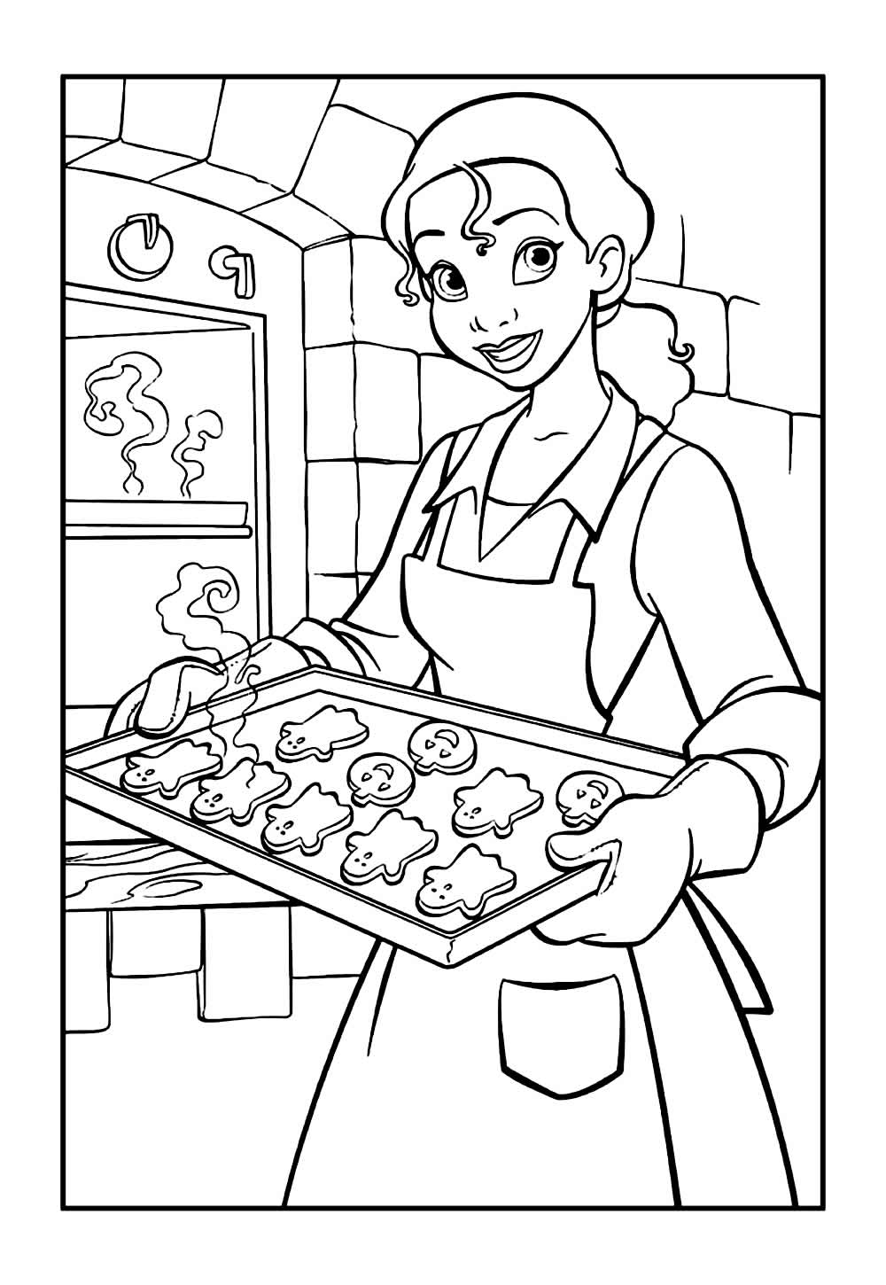 Desenho da Tiana para pintar