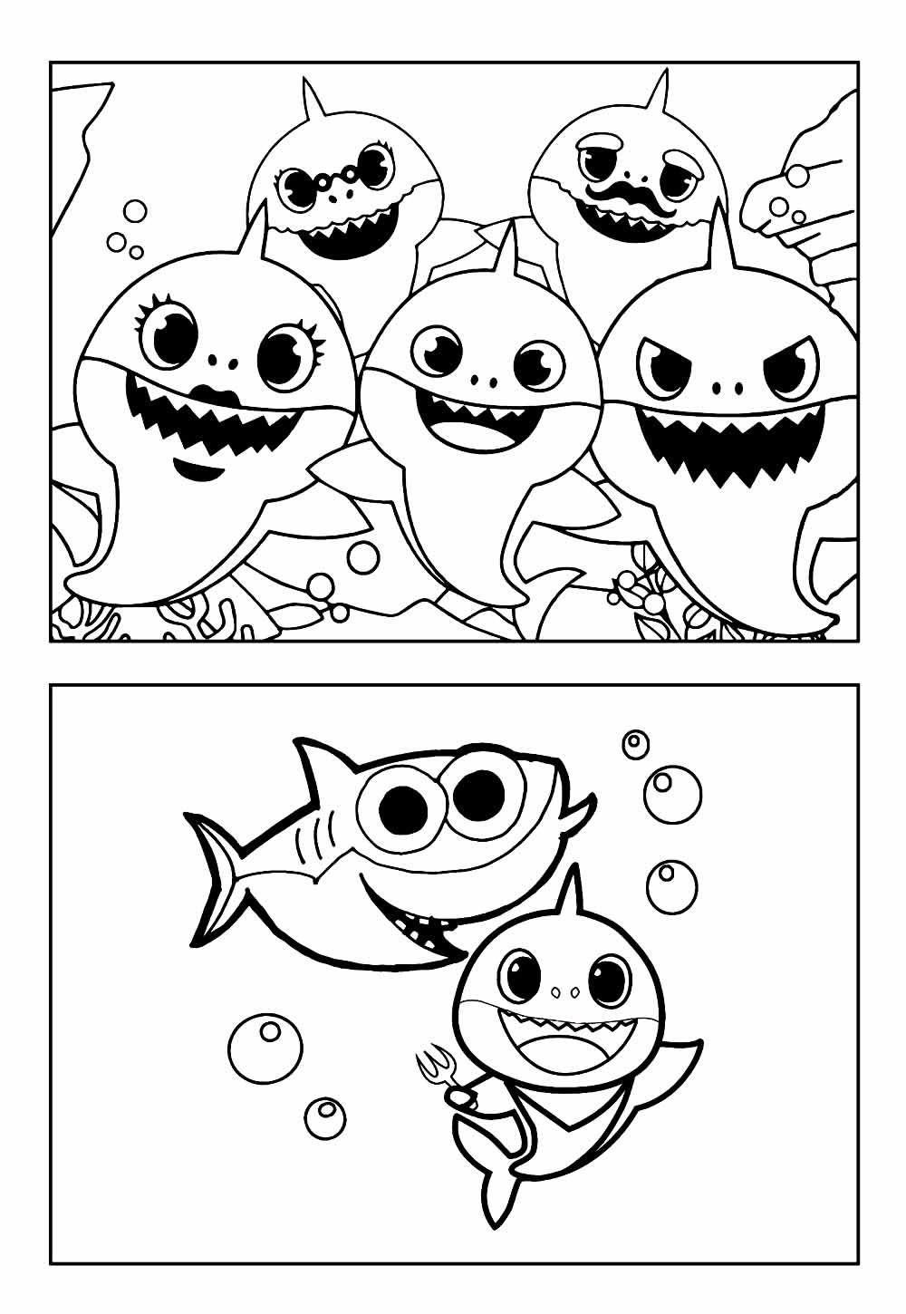 Desenhos de Baby Shark para colorir