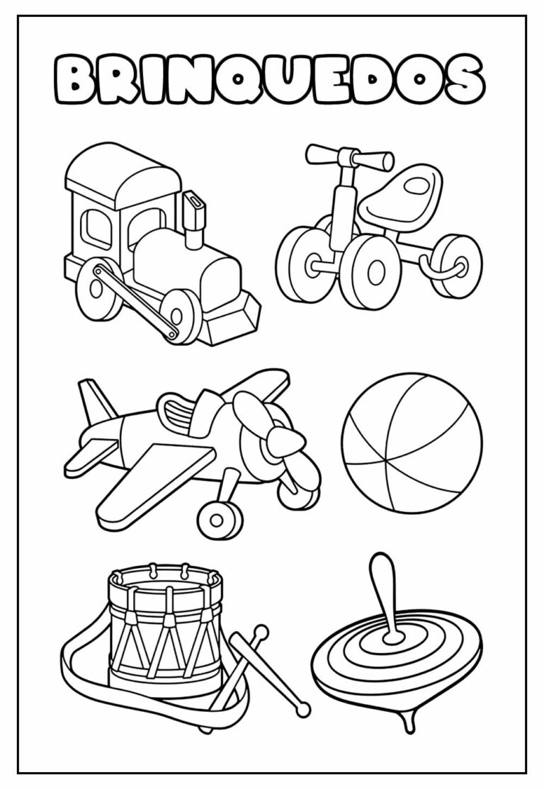 Desenhos de Brinquedos para colorir - Bora Colorir