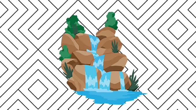 Desenhos de Cachoeira para imprimir e colorir