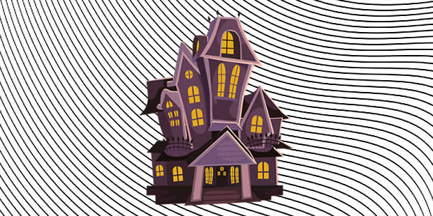 Desenhos de Casa Assombrada para imprimir e colorir