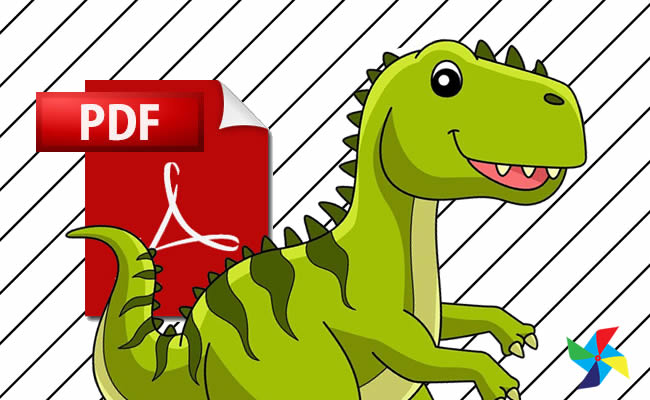 Desenhos de Dinossauro para colorir em PDF