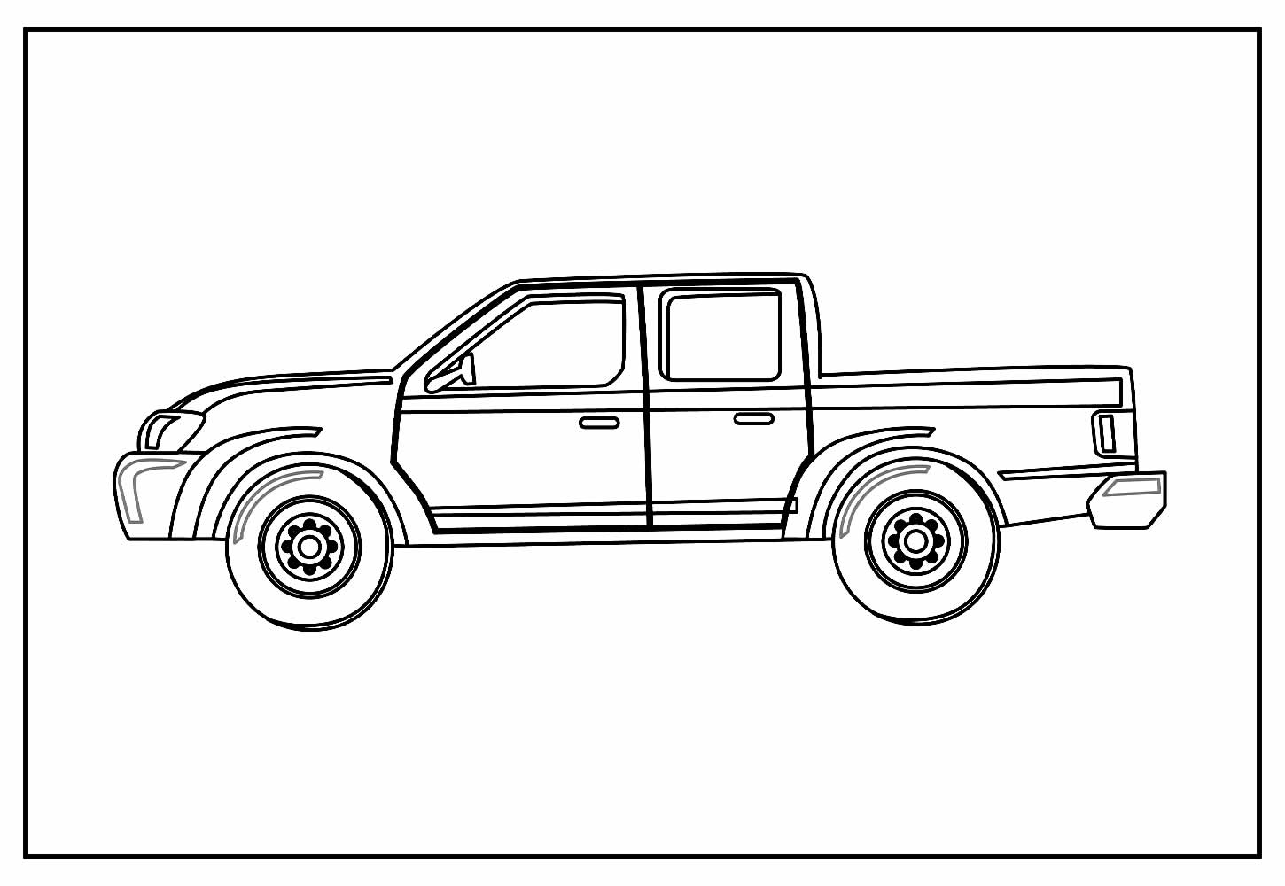 Desenho de Hilux para colorir