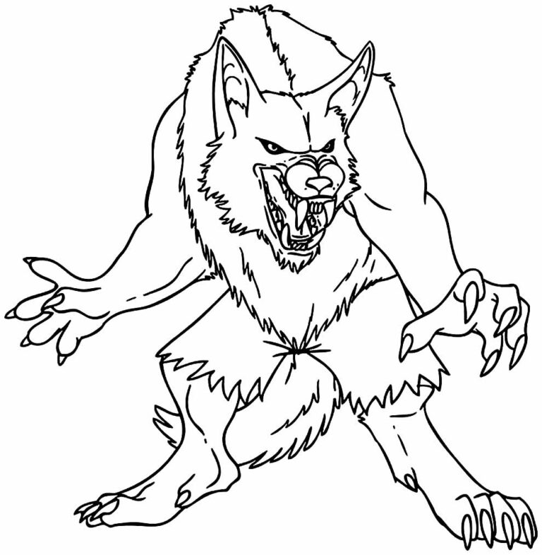 Desenhos do Lobisomem para colorir - Bora Colorir