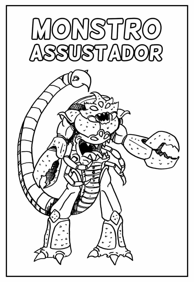 Desenhos de Monstros Assustadores para colorir - Bora Colorir