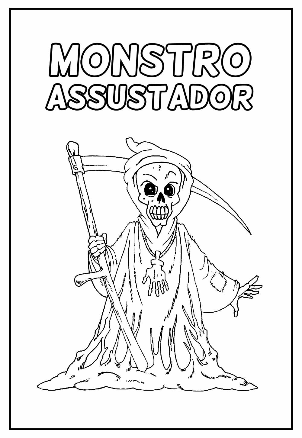 Desenhos De Monstros Assustadores Para Colorir Bora Colorir