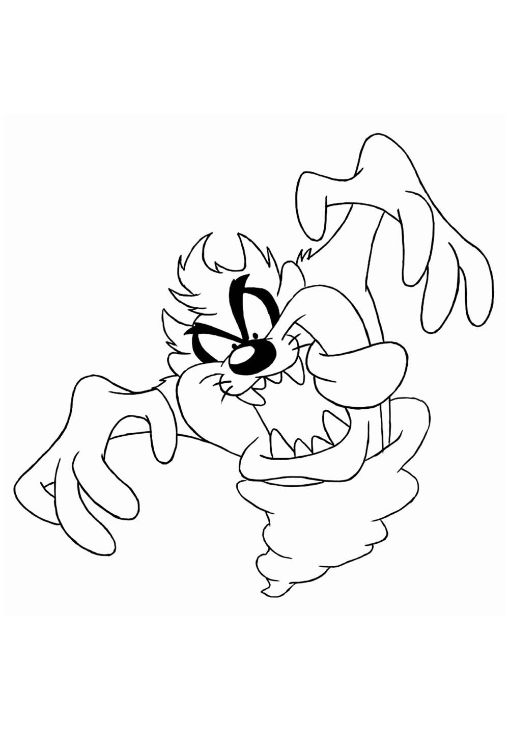 Desenho de Taz-Mania para colorir