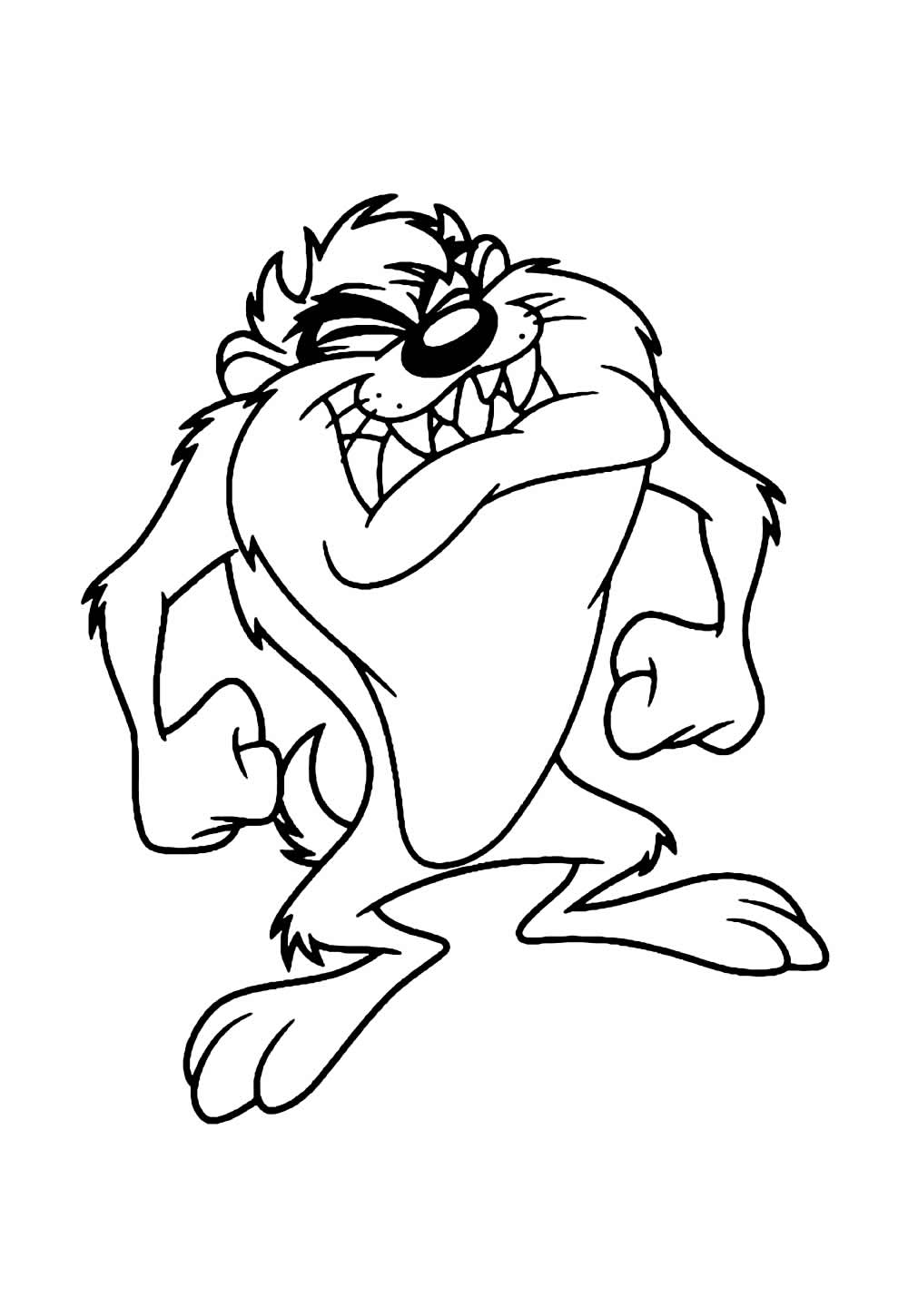 Desenho de Taz-Mania para pintar