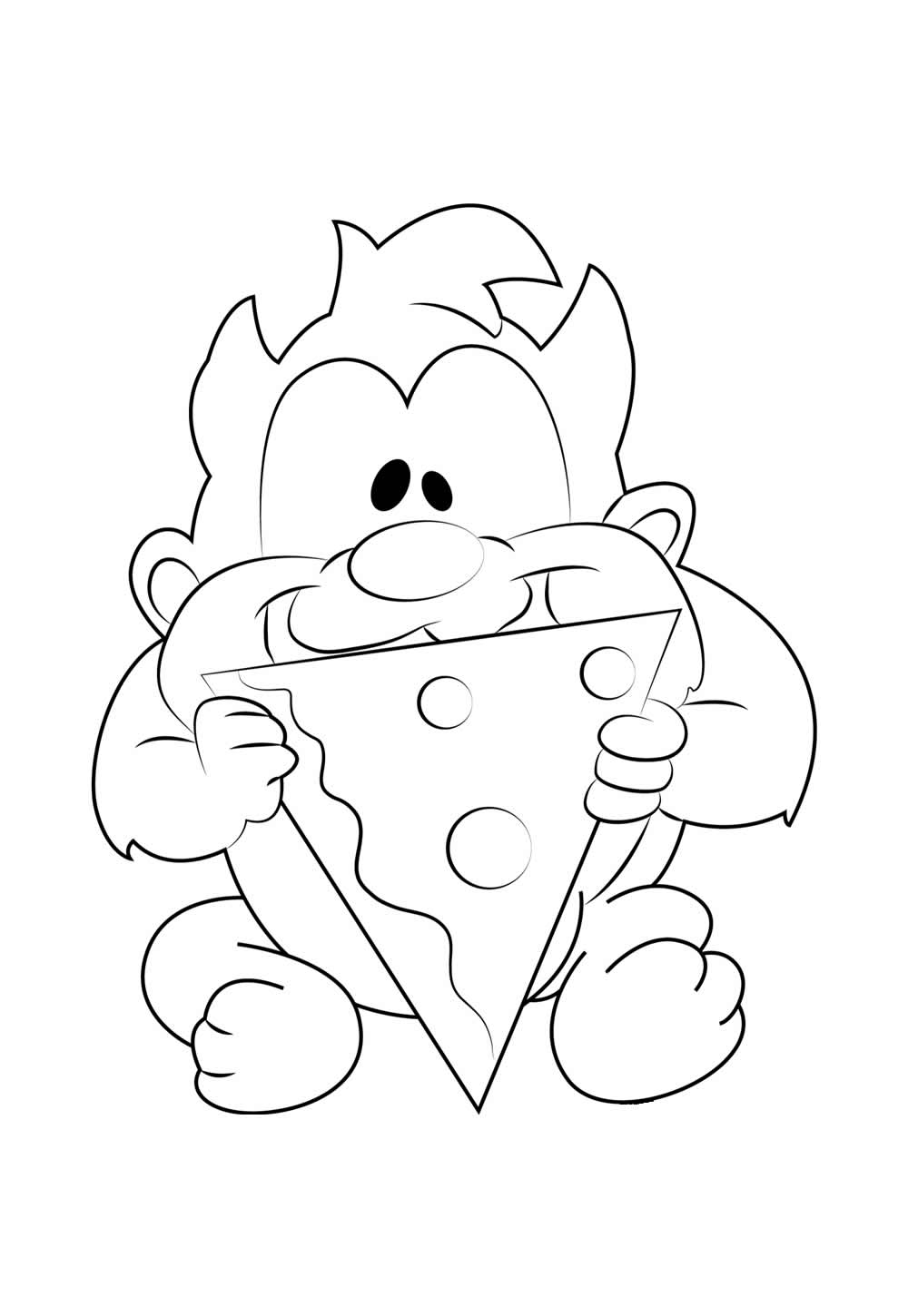 Desenho de Taz-Mania para imprimir