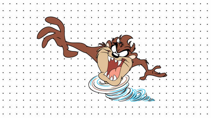 Desenhos do Taz-Mania para colorir