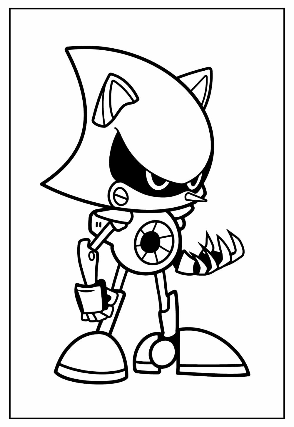 Desenhos do Metal Sonic para colorir - Bora Colorir