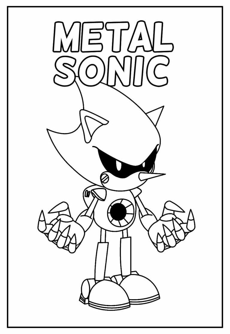 Desenhos do Metal Sonic para colorir - Bora Colorir