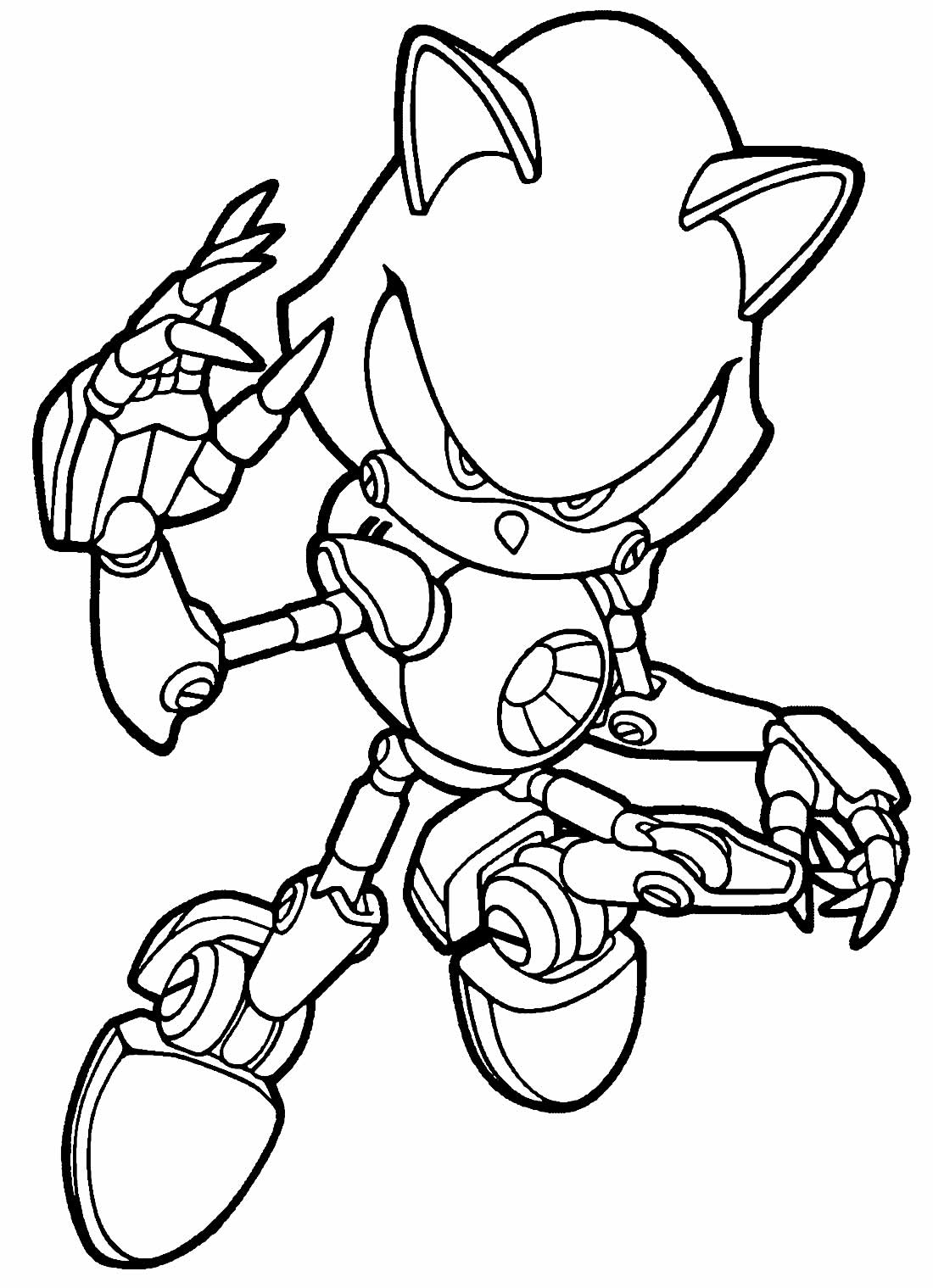 Desenhos do Metal Sonic para colorir - Bora Colorir