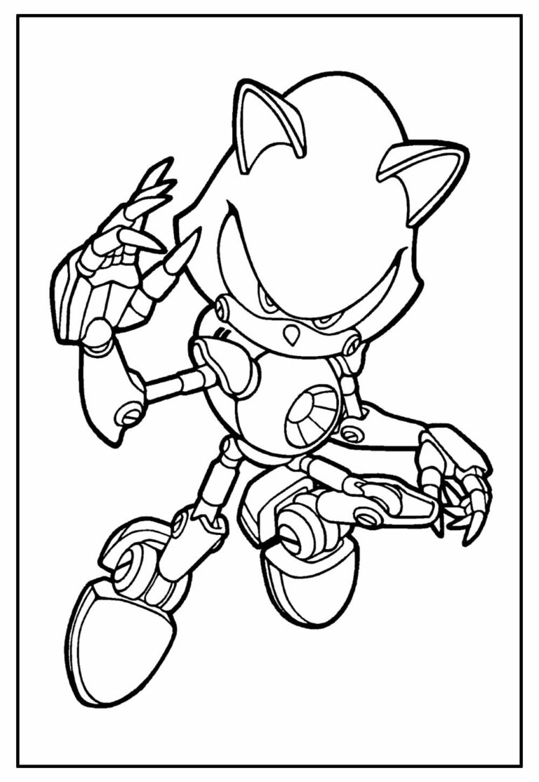Desenhos do Metal Sonic para colorir - Bora Colorir