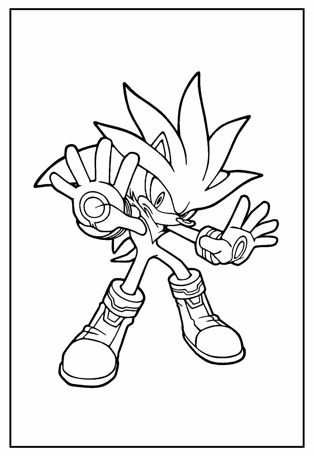 neo metal sonic coloring pages