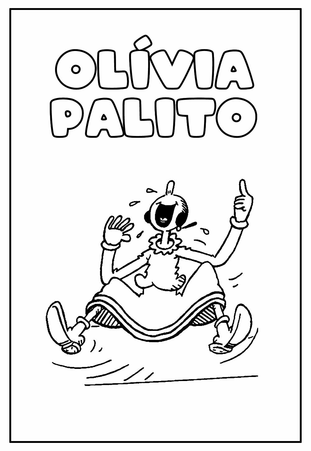 Desenho Educativo da Olivia Palito para colorir